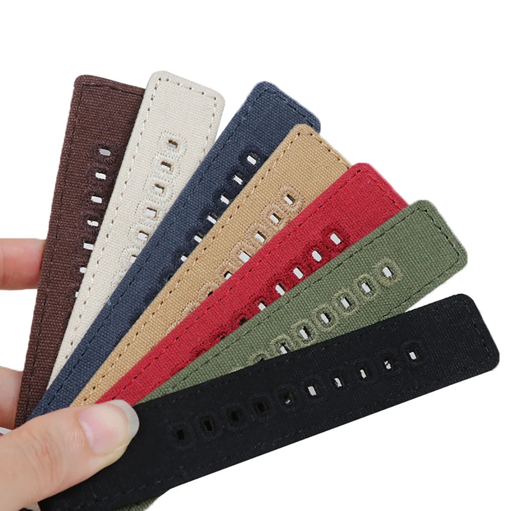 Braided Canvas Watch Band for Samsung Galaxy 3/4 40mm 44mm Classic 46/42mm Quick Release Bracelet for Huawei Strap18mm 20mm 22mm