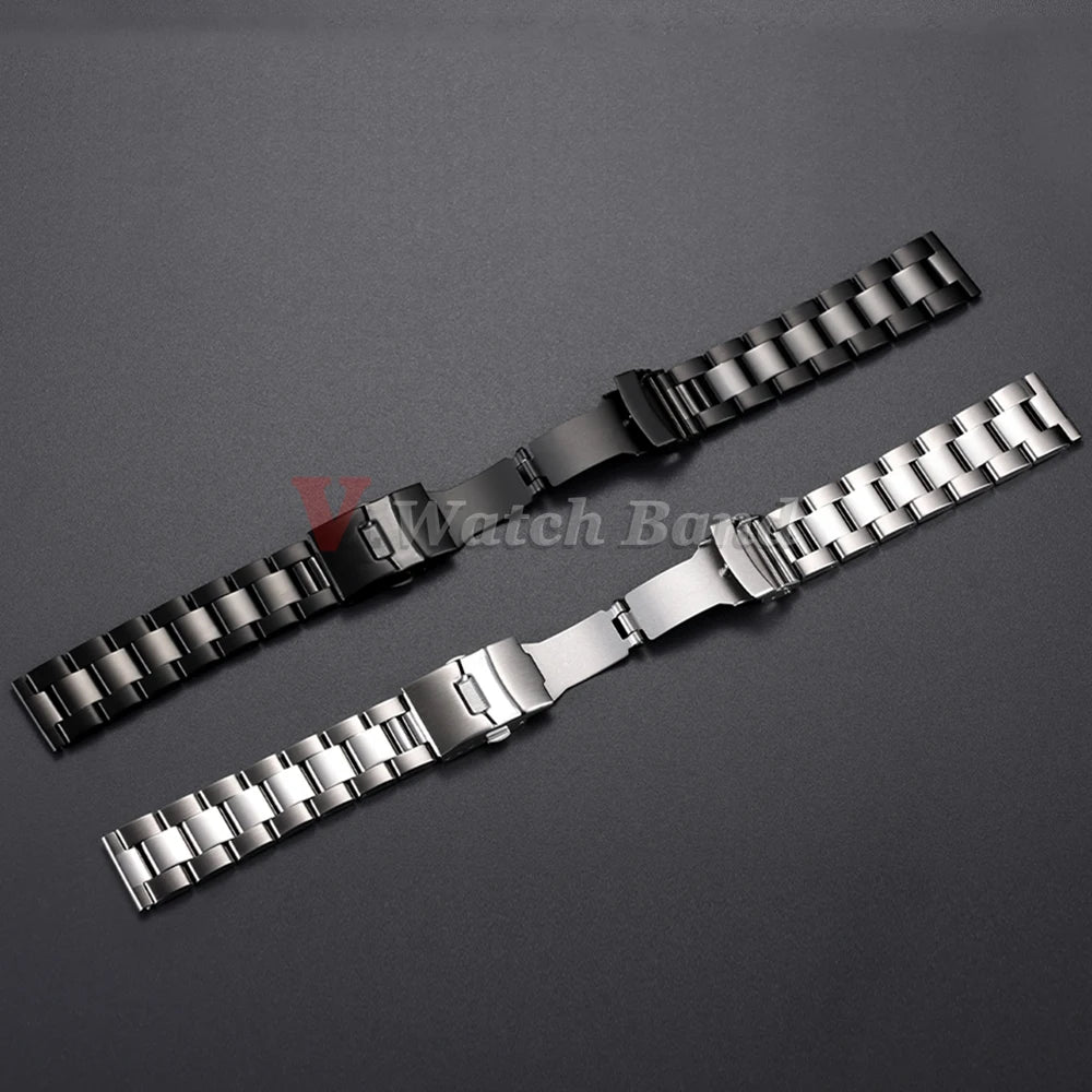 Universal Watchband for Rolex Diving Metal Belt Bracelet for Omega 20mm 22mm 24mm 26mm 28mm Solid Stainless Steel Strap ForSeiko