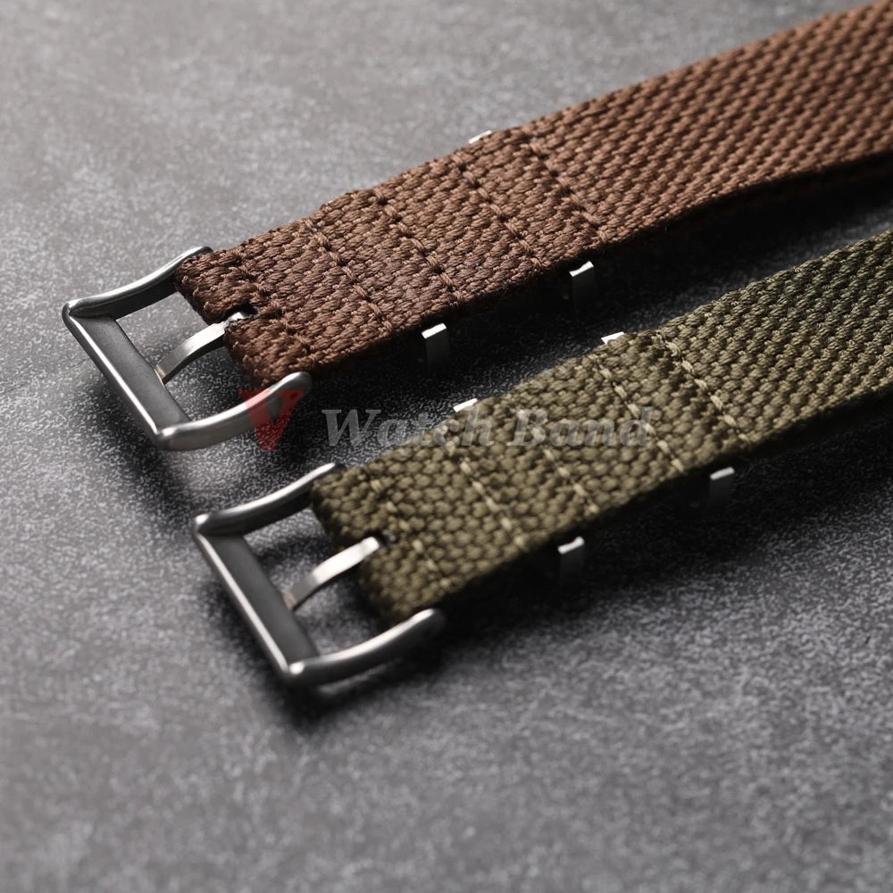 New Nylon Cotton Straps 20mm 22mm Soft Watchband for Seiko Military Braid Wristband Sport Retro Bracelet for Omega Seamaster 007