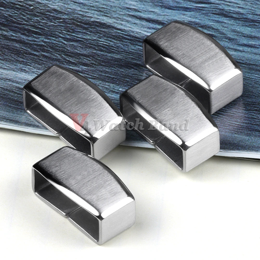 Stainless Steel Watch Buckle Ring for Seiko Band Heighten Keeper Metal Loop Holder 18mm 20mm Silver Pin Clasp Watch Acessories