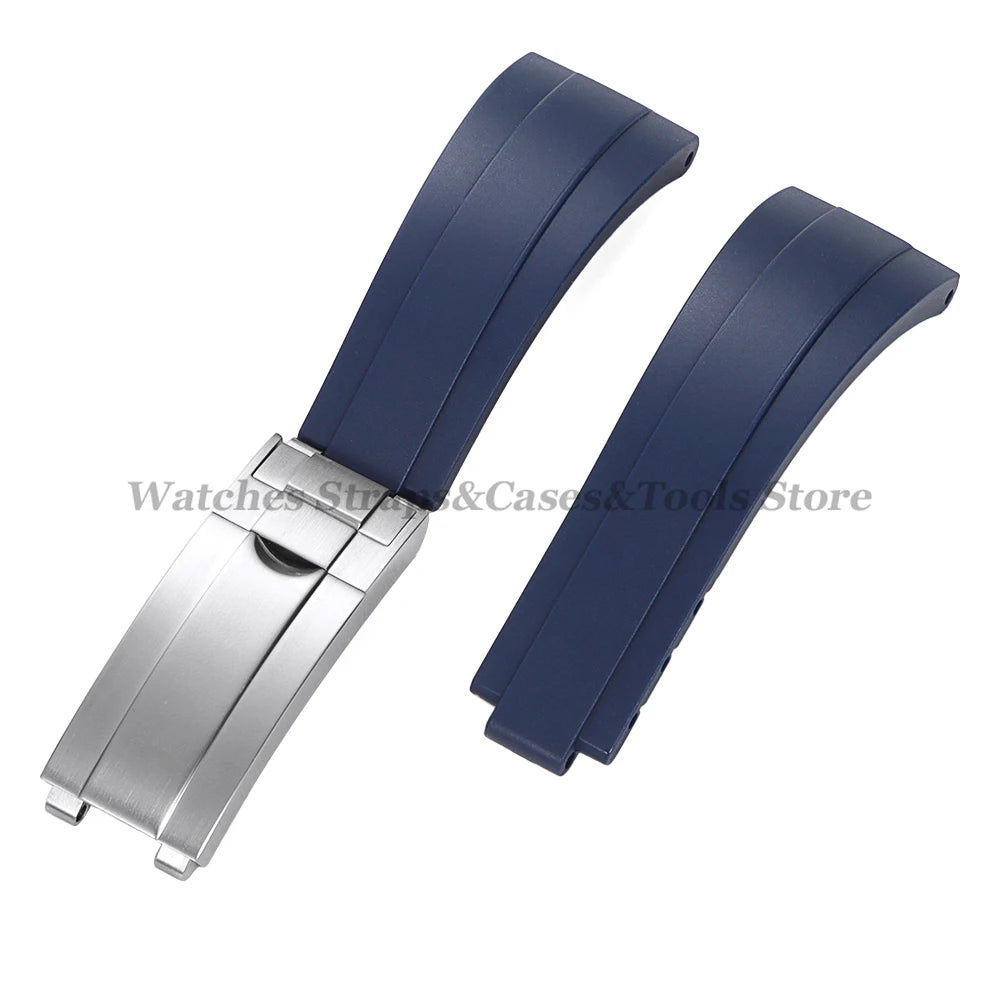 20mm Silicone Strap For Rolex for Daytona for Submariner Diving Bracelet for Oysterflex Soft Rubber Waterproof Men's Sports Band