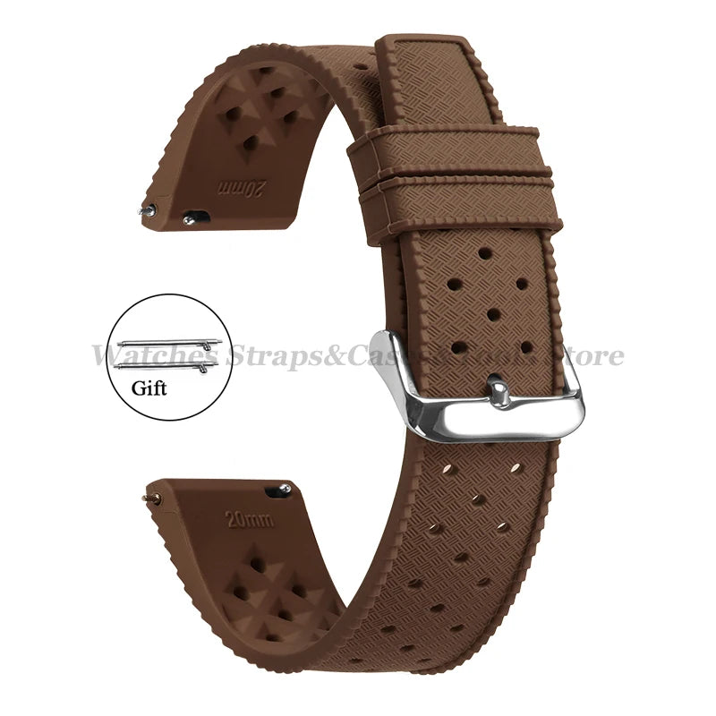 20mm Rubber Strap for Omega for Swatch for Moonswatch Watch Strap Soft Silicone Waterproof Sport Wristband Women Men's Bracelet