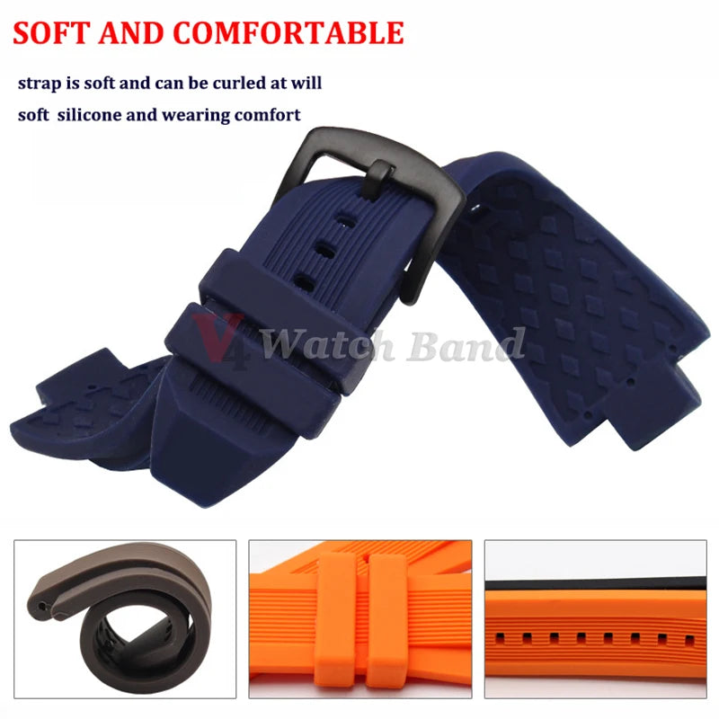 13X29mm Silicone Strap for Michael Kors Watch Band MK9020 MK8729 MK9026 MK8184 MK8152 Soft Bracelet Men Replacement Wristband