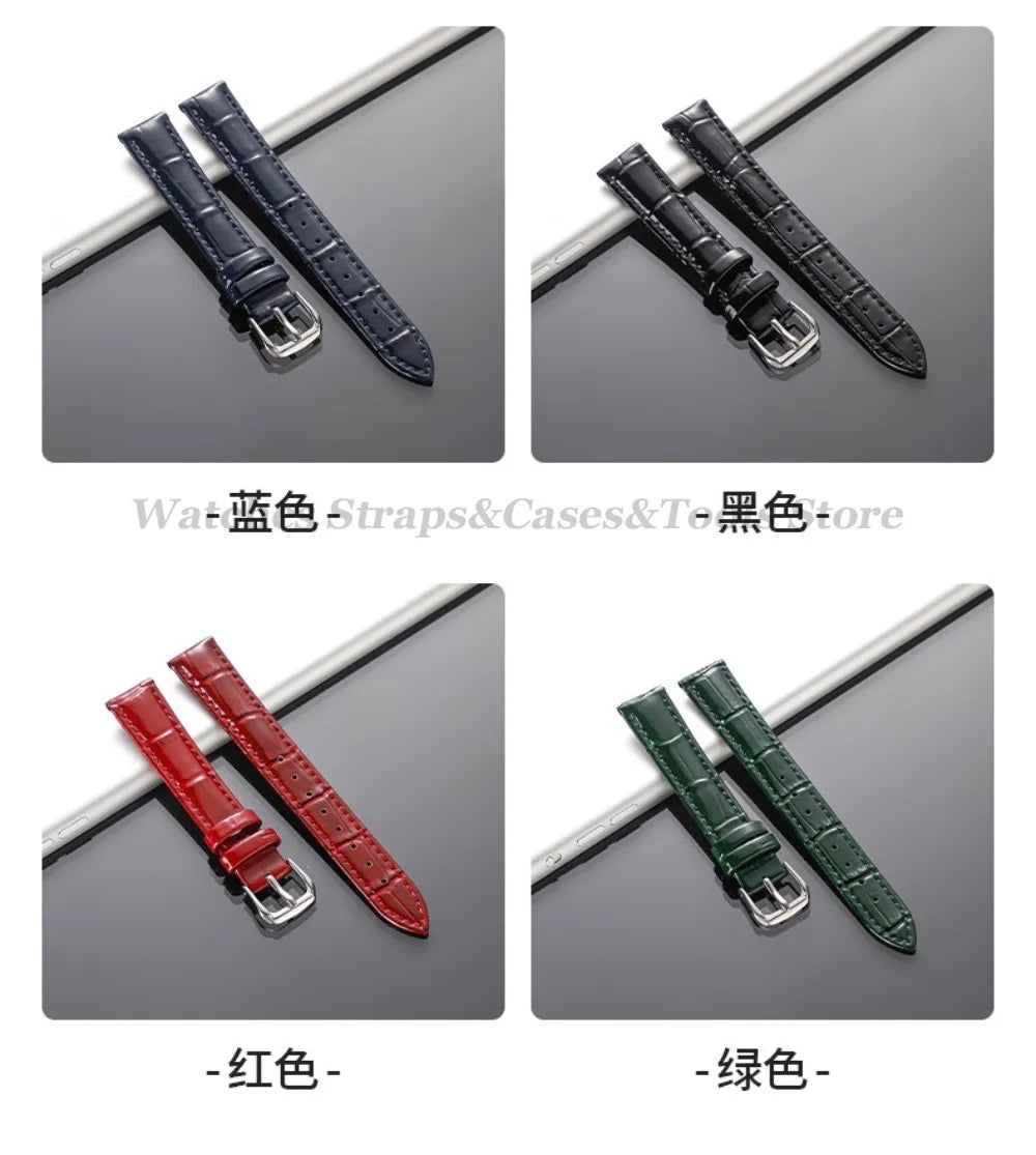 Leather Calfskin Strap Slub Pattern Watch Band 12/14/16/18/19/20/21/22mm for Seiko for Men Women Universal Watchband Accessories