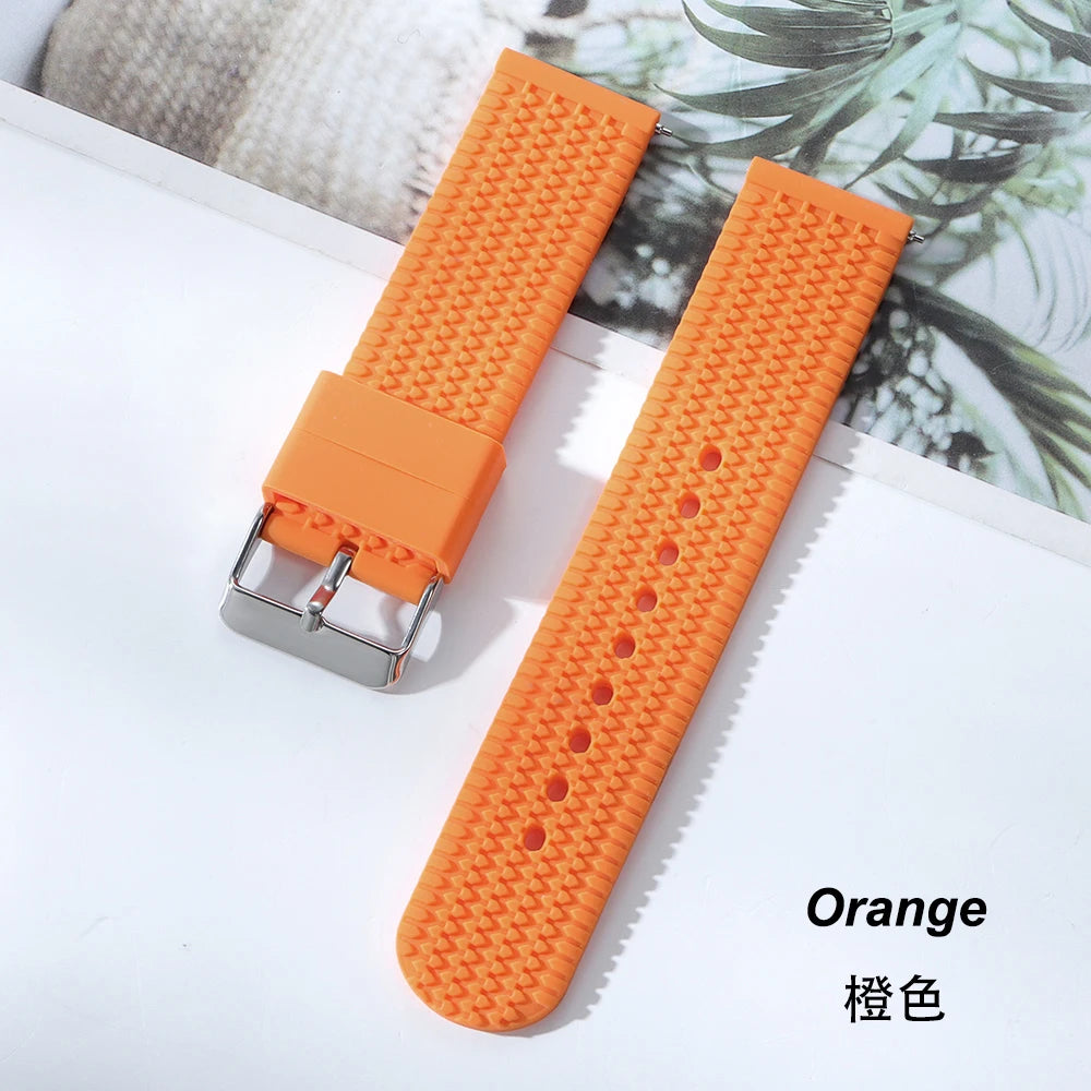 18mm 20mm 22mm 24mm Silicone Watch Band Quick Release Soft Rubber Strap for Seiko Bracelet for Rolex Sport Replacement Wristband