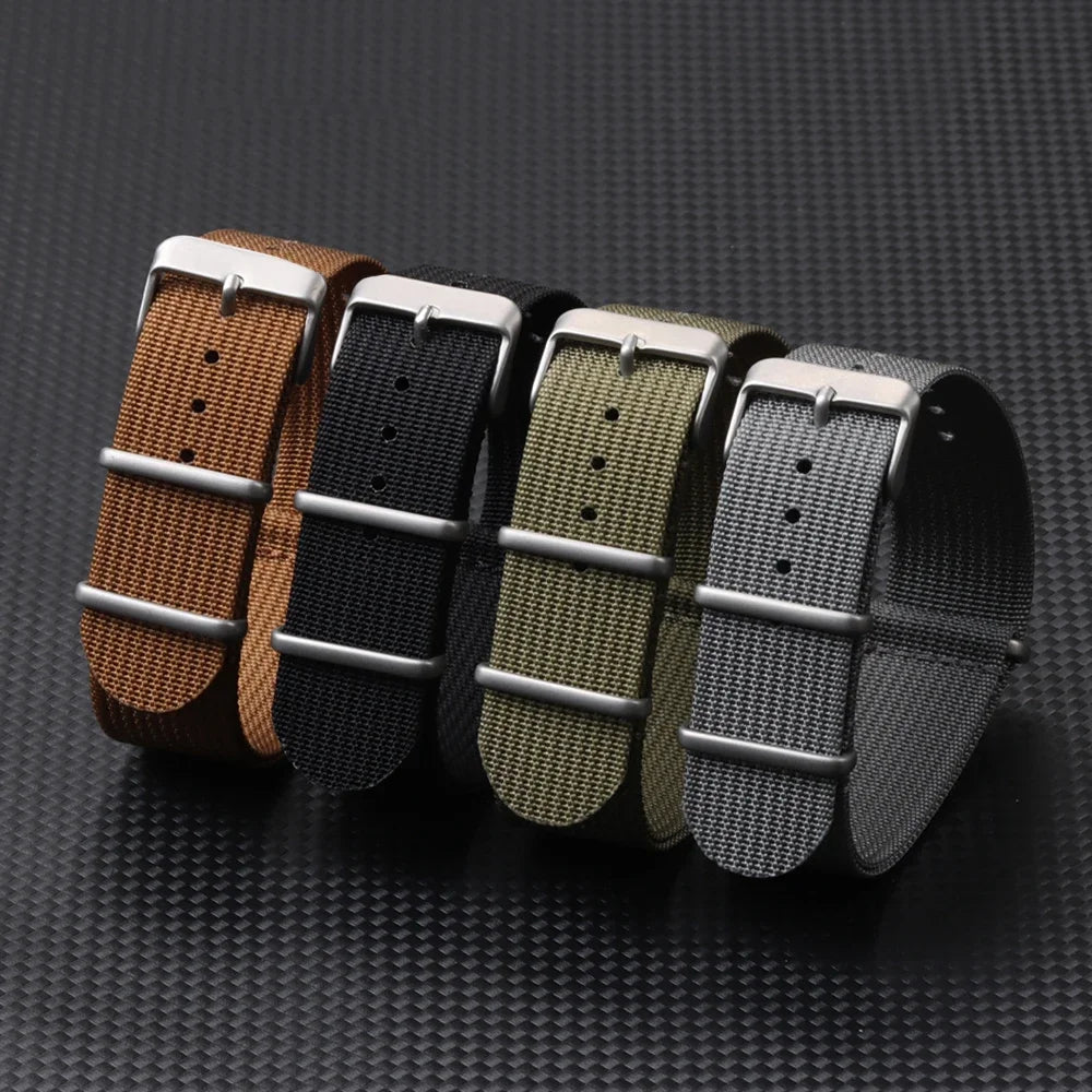 High Quality Ribbed Nylon Bands for Omega 20mm 22mm 18mm Strap for Seiko Military Casual Watchband Army Sport Bracelet Replace