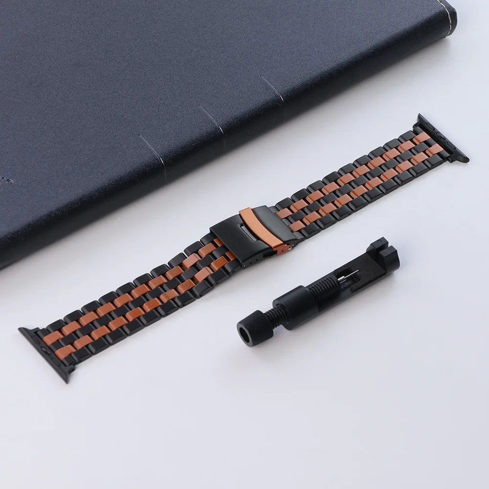 Metal Strap For Apple Watch 10 46mm Ultra 1 2 49mm Band Stainless Steel Correa For Iwatch 9 8 44mm 45mm Se 3 2 1 42mm Bracelet