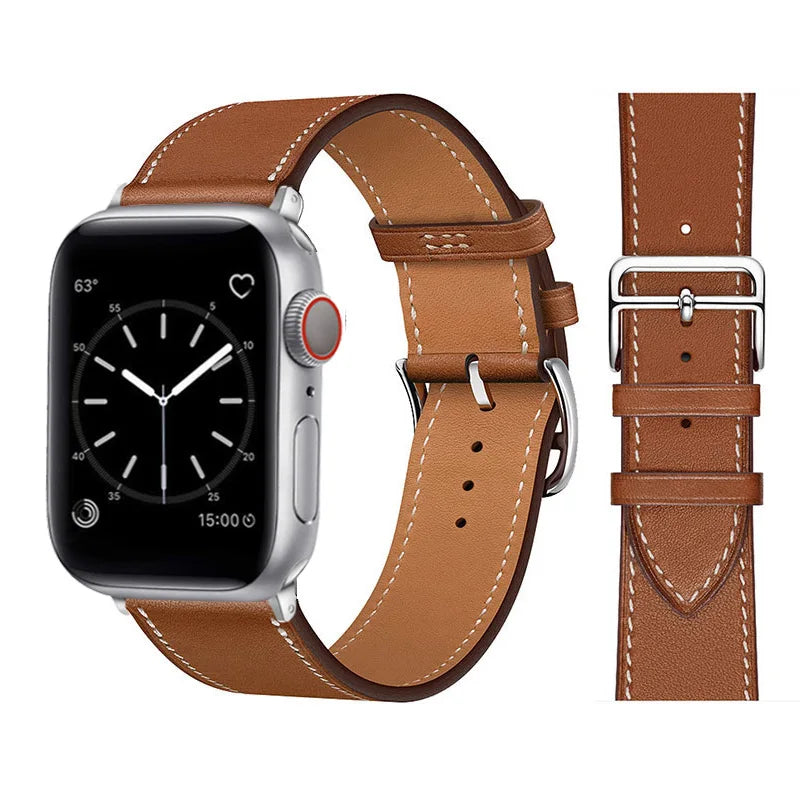 Vintage Leather Strap For Apple watch band 44mm 49mm 45mm 42mm 46mm 40mm correa bracelet iWatch series 7 8 6 SE ultra Watchband
