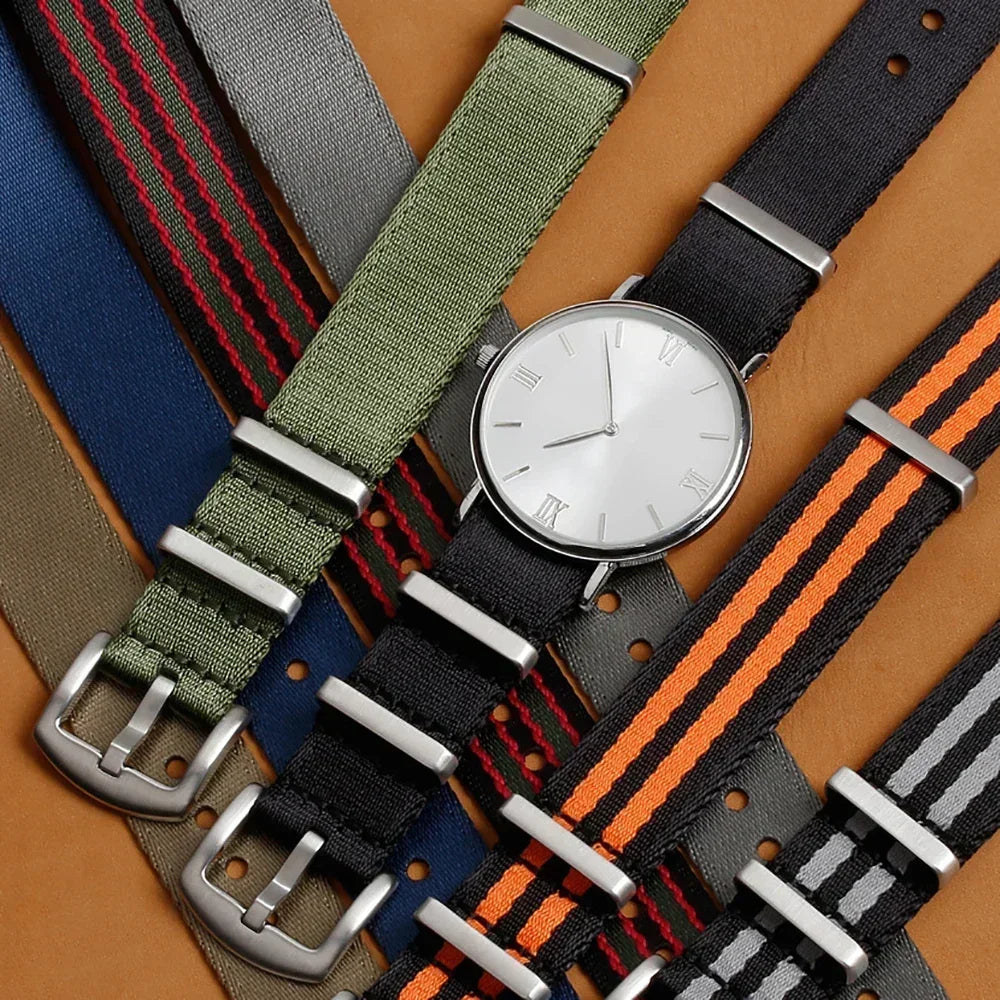 High Density Nylon Strap for Omega Seamaster 007 20mm 22mm Soft Nylon Bracelet for Seiko Military Watchband for Samsung Galaxy
