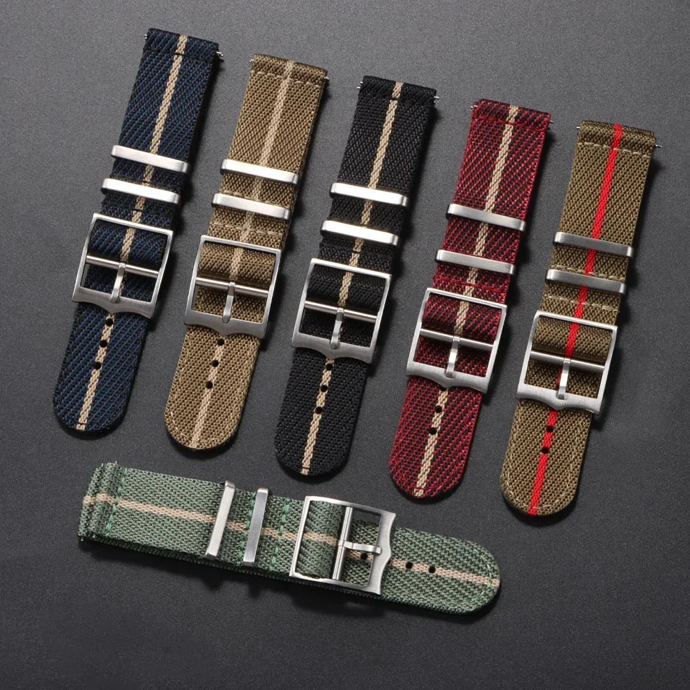 20 22mm Nylon Strap for Tudor for Omega Watch Band Woven Canvas Fabric Band for Seiko Men Military Sport Quick Release Bracelet