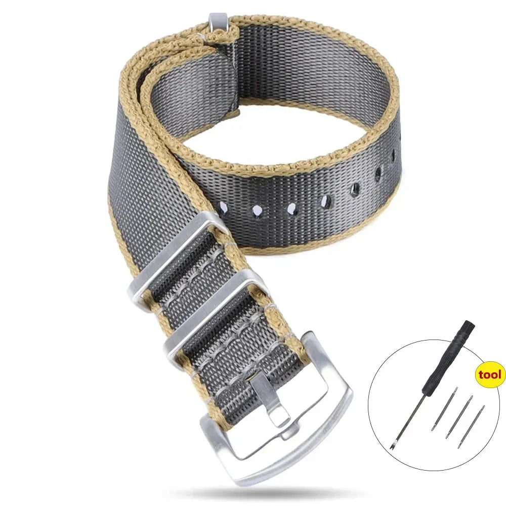 High Density Nylon Strap for Omega Seamaster 007 20mm 22mm Soft Nylon Bracelet for Seiko Military Watchband for Samsung Galaxy