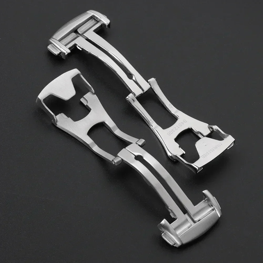 20mm Metal Watchband Buckle for OMEGA 18mm 16mm Steel Clasp for Leather Rubber Watchband Butterfly Button Folding Buckles