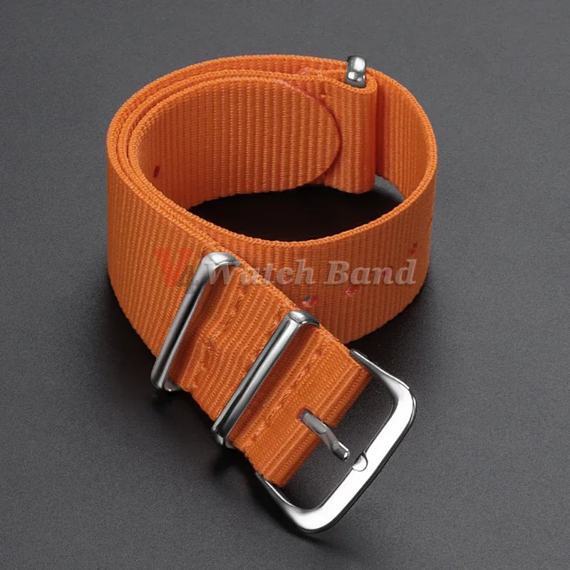 18 20 22mm Strap Nylon Watch Band Military Striped Watchband Replacement Women Men Army Casual Sport Wrist Bracelet