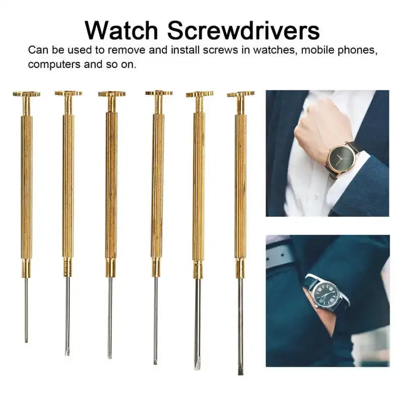 Metal Slotted Screwdriver for Rolex Watch Band Repair Tools 0.8 1.0 1.2 1.4 1.6 1.8mm Removal Install Screws Rod for Watchmaker