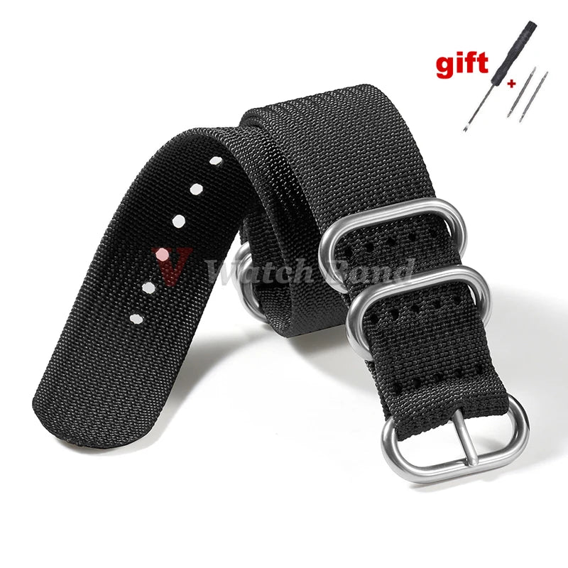 High Quality Durable Nylon Watch Band for Omega 20 22 24 18mm Strap for Seiko Military Casual Belts Army Sport Bracelet Replace