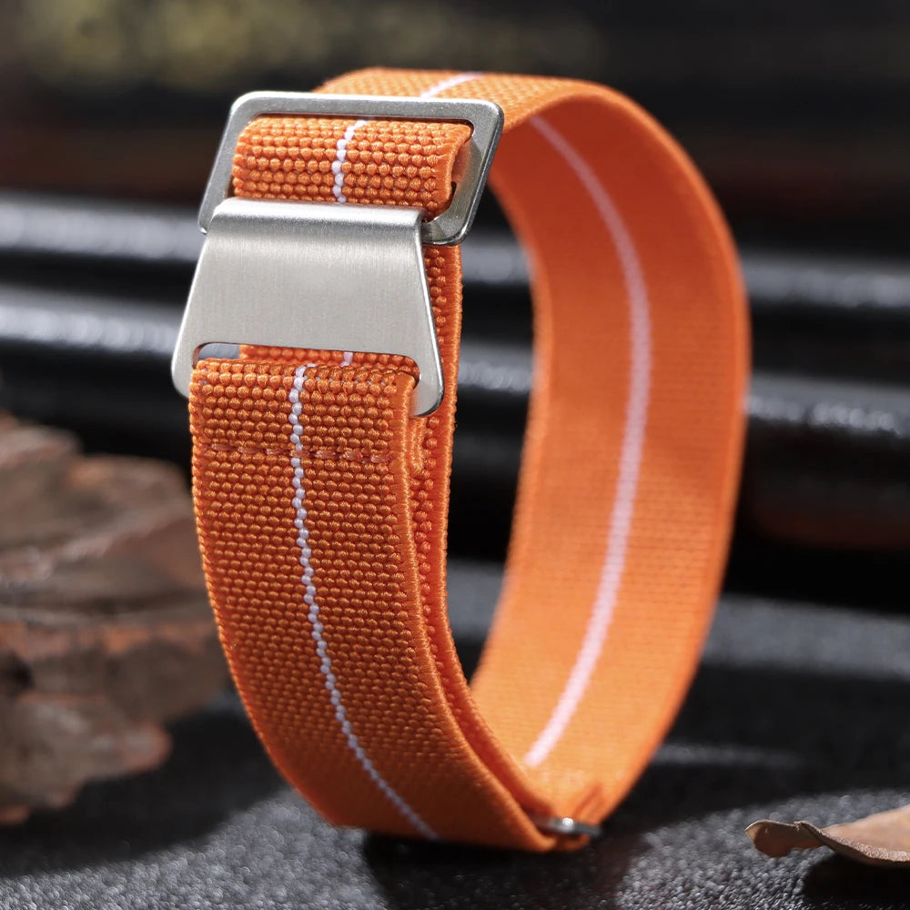 18/20/22mm Nylon Watchband for Seiko Army Military Woven Elastic Strap for French Troops Parachute Bag Universal Men Sport Band