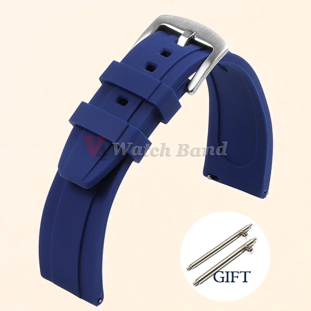 Universal Watrproof Rubber Strap for Rolex 20mm 22mm for Armani for Omega Wristbelt Sport Silicone Watch Band for Seiko Bracelet