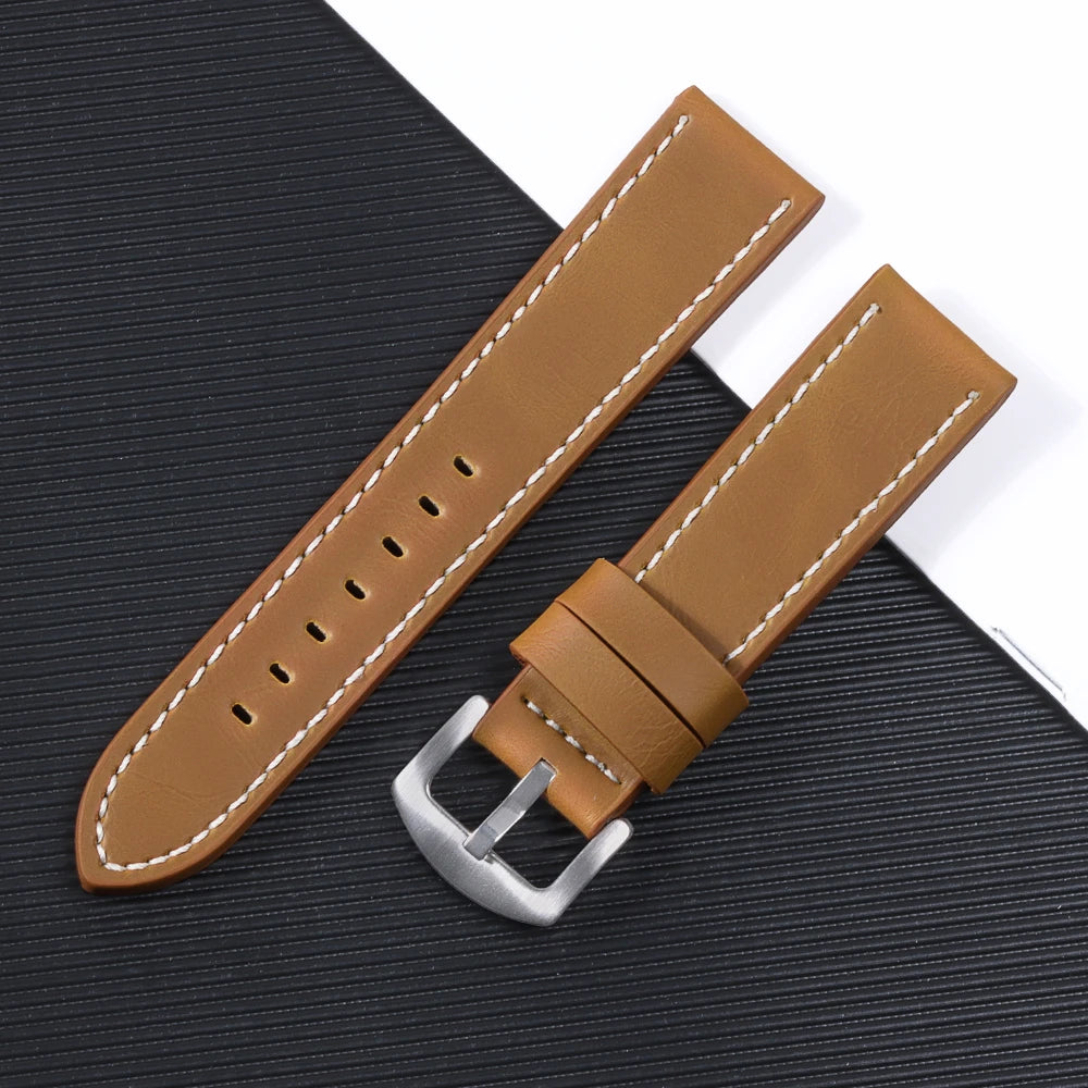 Genuine Leather Watchband for Rolex Wrist for Omega 18mm 20mm 22mm 24mm Universal Fashion Vintage Watch Band Strap