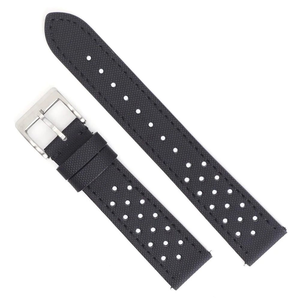 18mm 19mm 20mm 22mm Premium Sailcloth Watch Strap Rally Racing Watch Strap Quick Release Perforated Breathable Watchband for Men