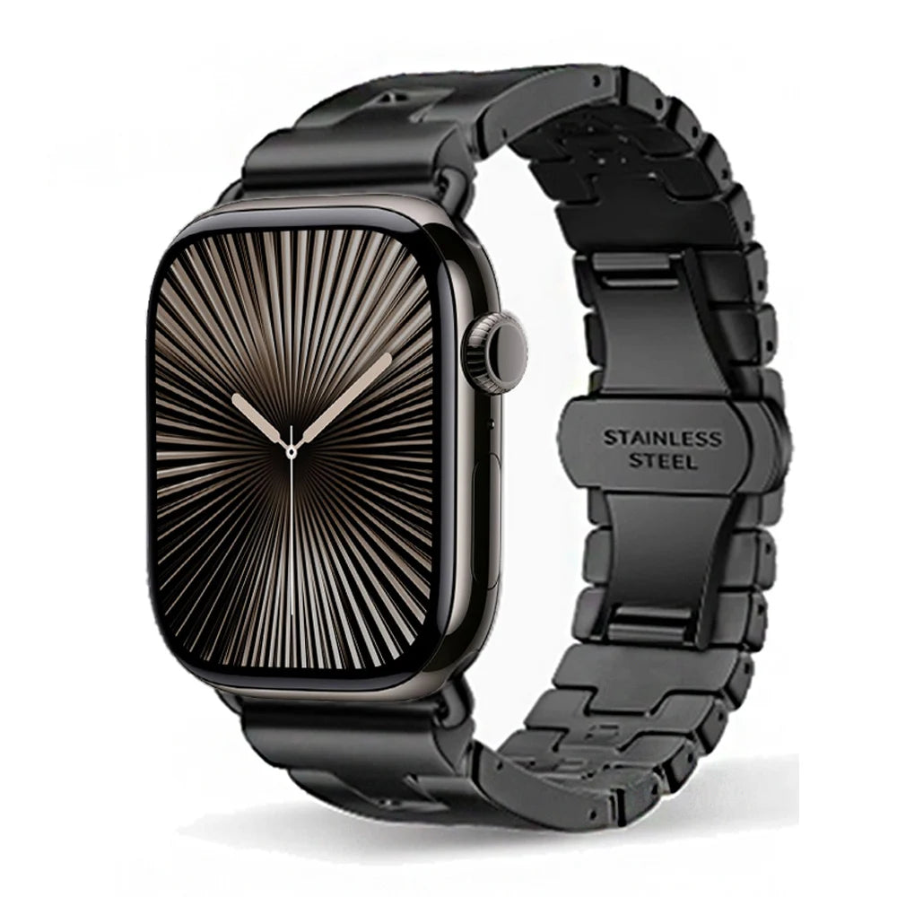 Stainless Steel Band For Apple Watch Series 10 46 42mm Strap Business Bracelet Accessories For Iwatch 9 8 Ultra 49mm 44/45/38mm