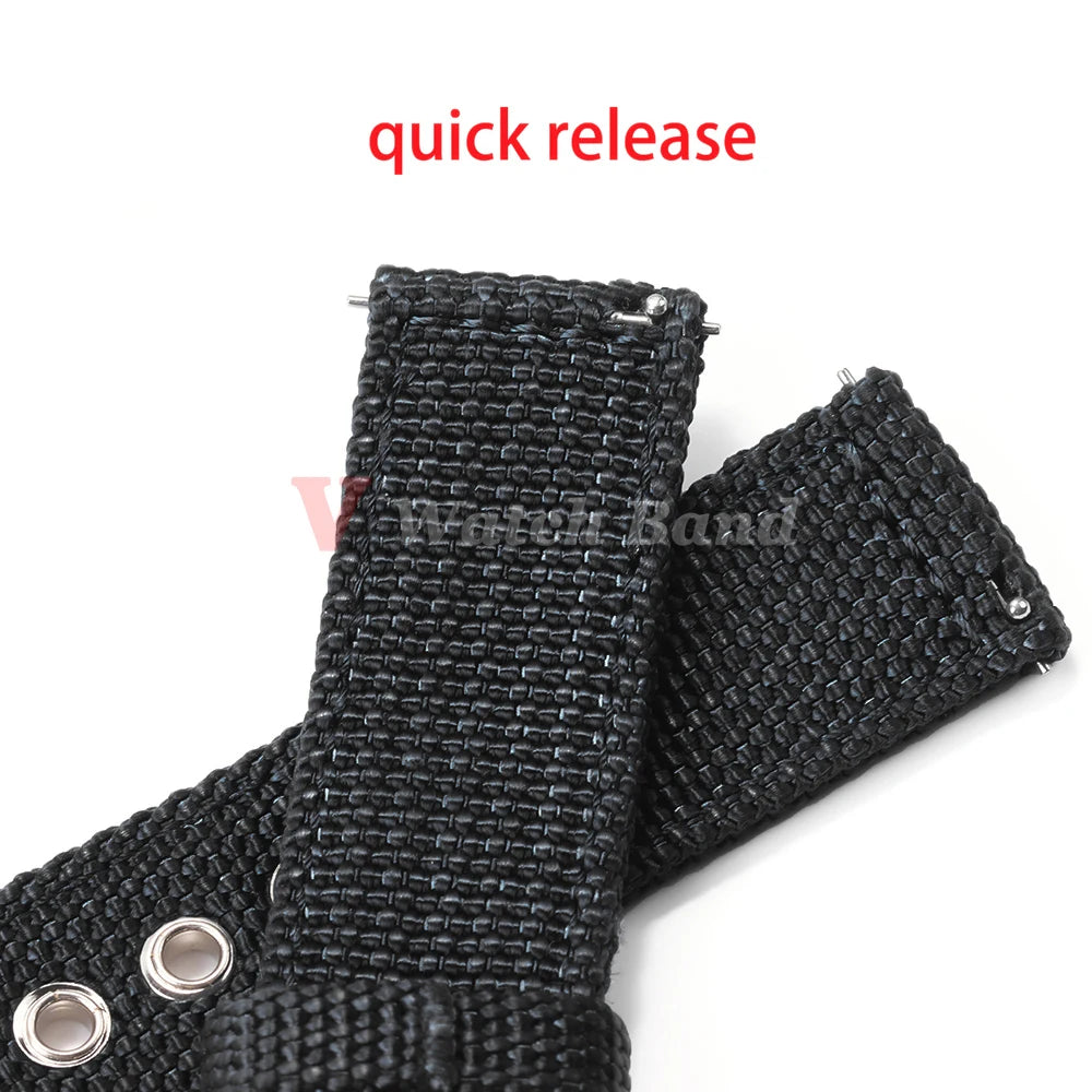 Quick Release Nylon Strap 20 22mm for Tudor for Omega Watch Band Woven Canvas Fabric Band for Seiko Men Military Sport Bracelet