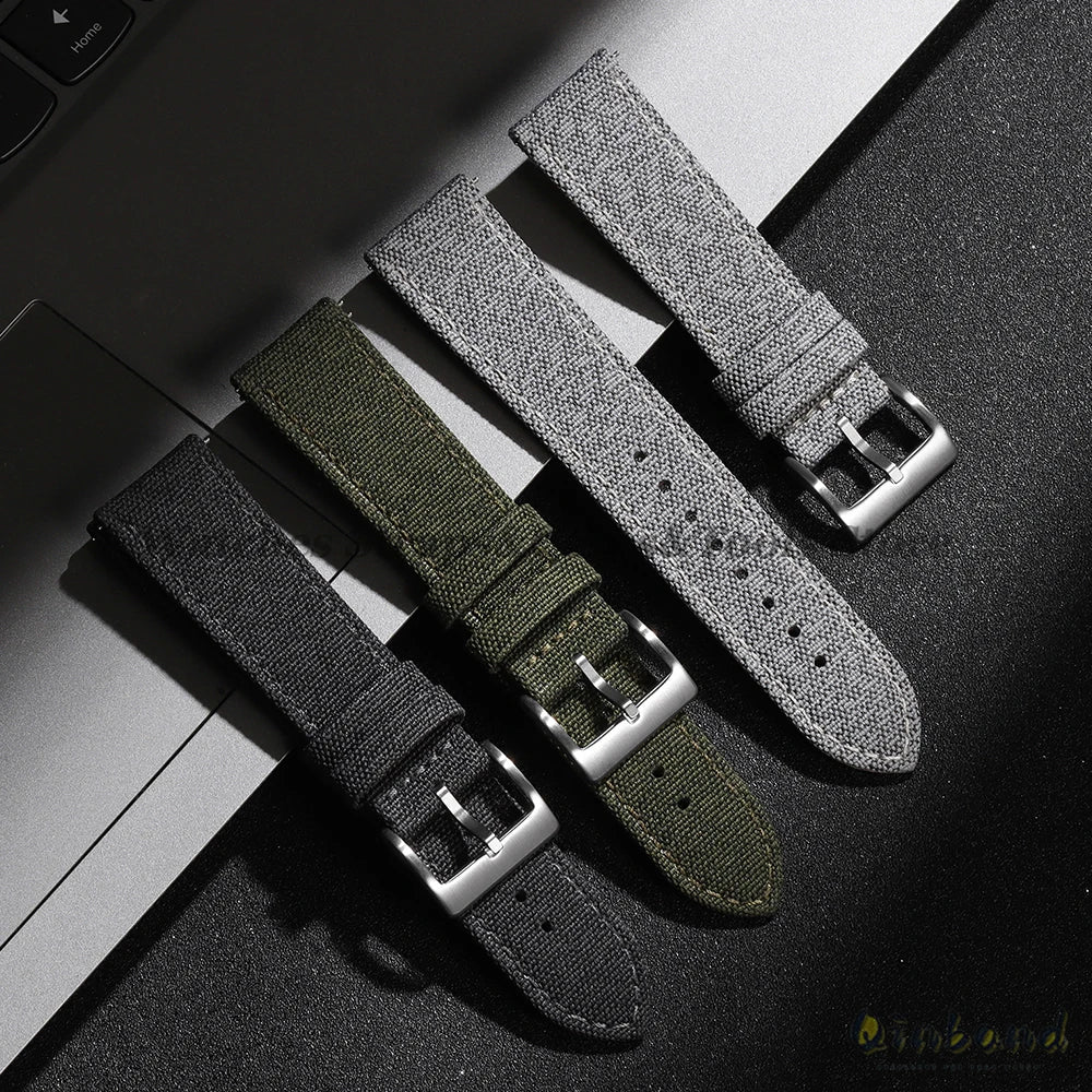 High Quality Sailcloth Watch Strap 18mm 20mm 22mm for Seiko Waterproof Fabric Watchband Quick Release Wristband WatchAccessories