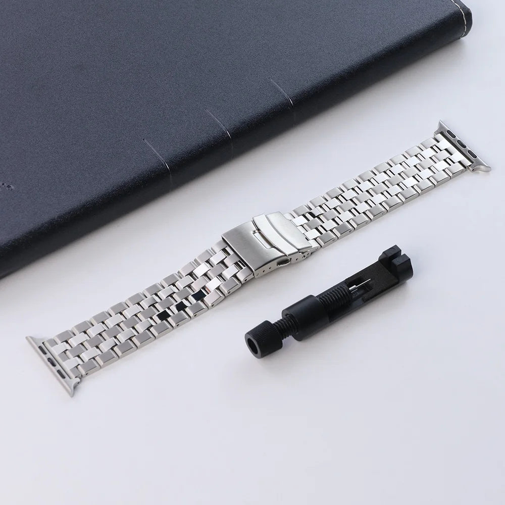 Metal Strap For Apple Watch 10 46mm Ultra 1 2 49mm Band Stainless Steel Correa For Iwatch 9 8 44mm 45mm Se 3 2 1 42mm Bracelet