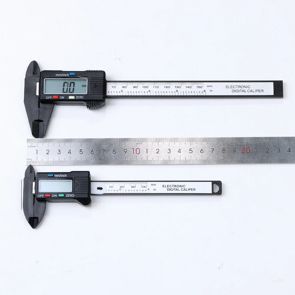 100mm 150mm Watch Electronic Digital Caliper Carbon Fiber Dial Vernier Play Caliper Vernier Ruler ForWatch Repair Measuring Tool
