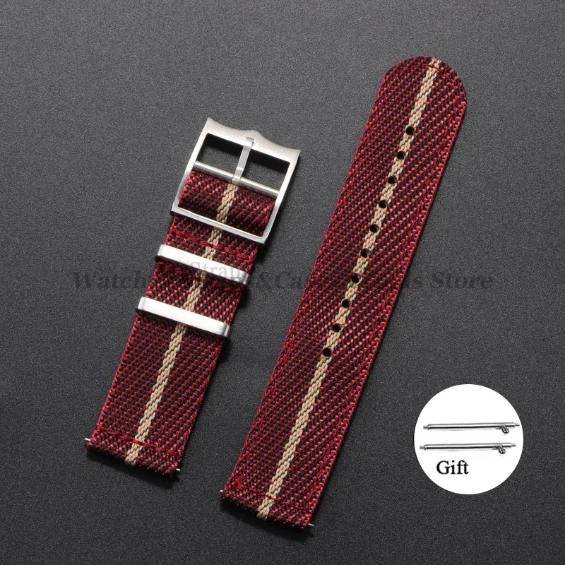 20mm 22mm Quick Release Nylon Watch Strap for Tudor Woven Canvas Fabric Band for Omega for Seiko for Military Men Women Bracelet