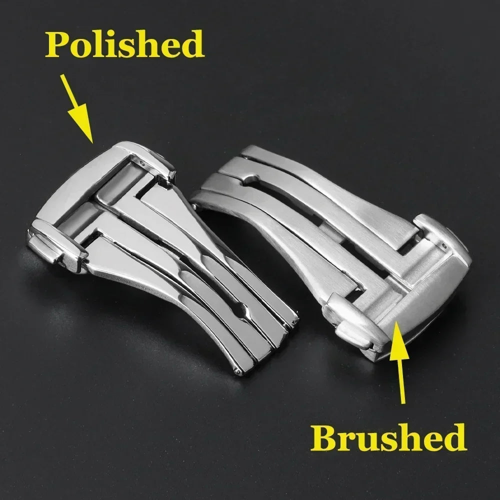 20mm Metal Watchband Buckle for OMEGA 18mm 16mm Steel Clasp for Leather Rubber Watchband Butterfly Button Folding Buckles