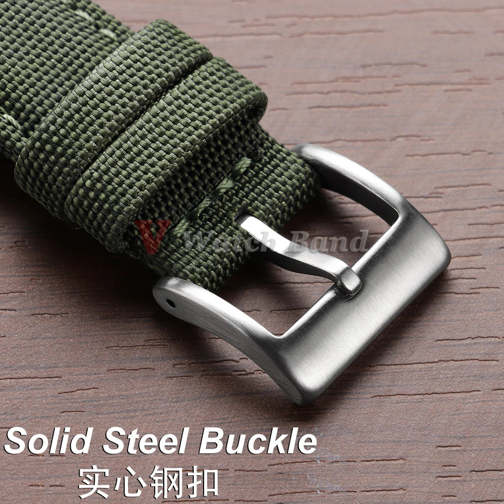 Nylon Watch Band for Seiko Army Military Canvas Woven Nylon Strap 20mm 22mm Quick Release Wristband Men's Sport Watch Bands
