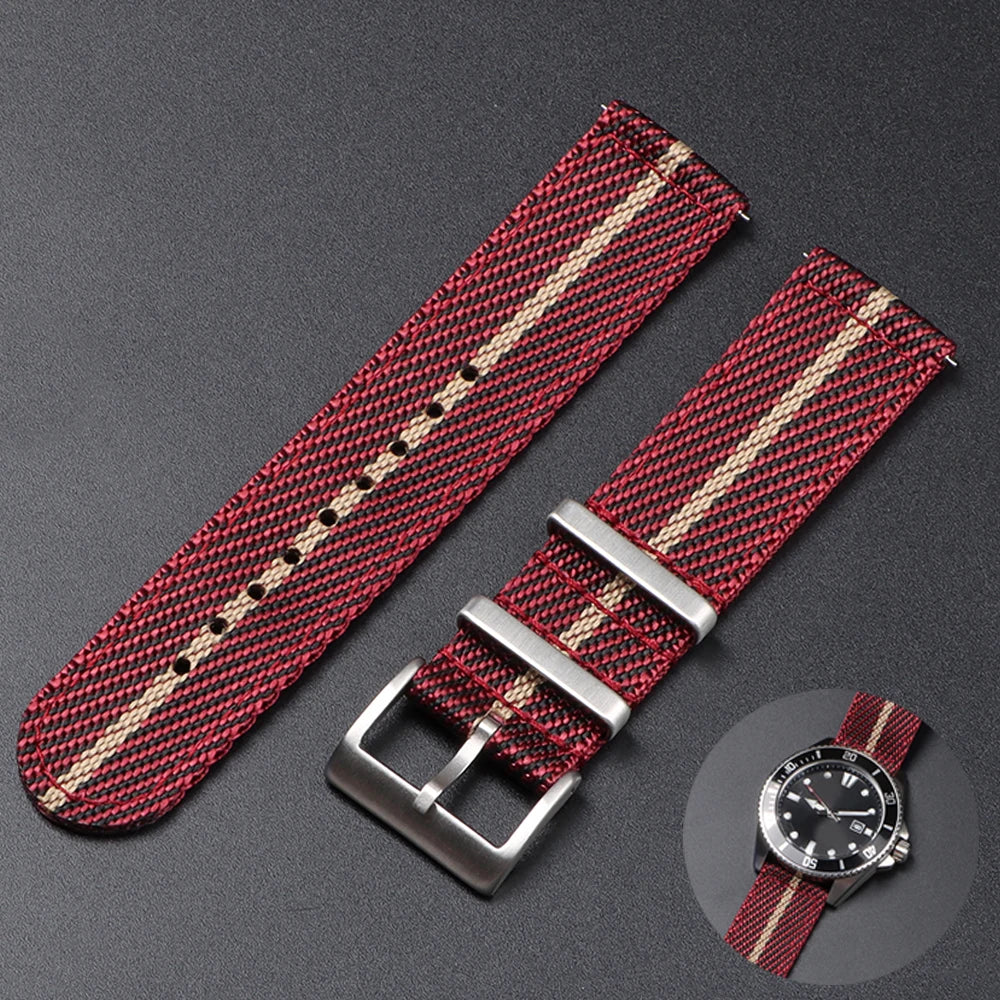 20 22mm Nylon Strap for Tudor for Omega Watch Band Woven Canvas Fabric Band for Seiko Men Military Sport Quick Release Bracelet