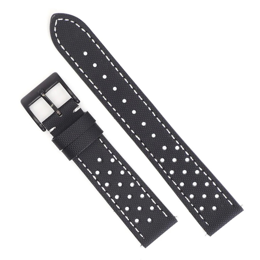 18mm 19mm 20mm 22mm Premium Sailcloth Watch Strap Rally Racing Watch Strap Quick Release Perforated Breathable Watchband for Men