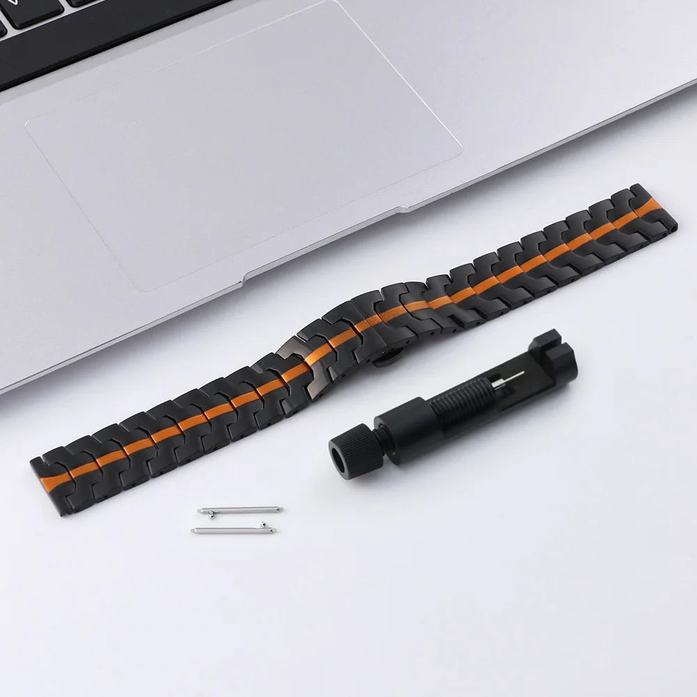 Metal Strap For Samsung Galaxy Watch 7 6 5 4 40 44mm 5pro 45mm Band Stainless Steel Business Metal For Omega MoonSwatch Correa