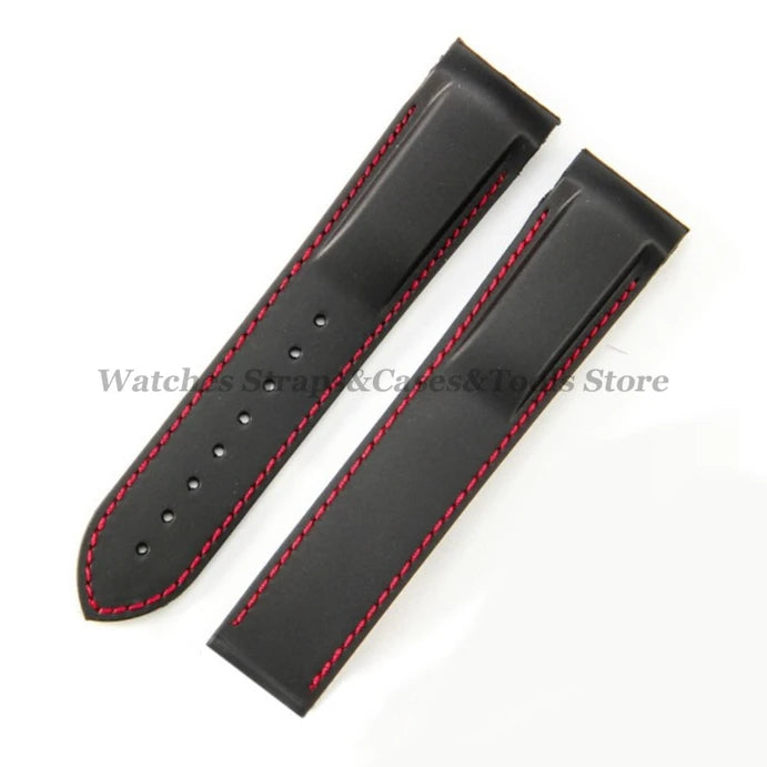 20mm 22mm Soft Rubber Watchband for Omega for Seamaster 300 for Speedmaster Planet Ocean Bands Silicone Waterproof Sport Straps