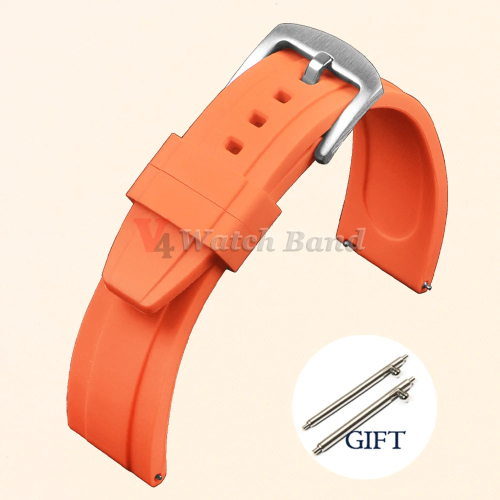 Universal Watrproof Rubber Strap for Rolex 20mm 22mm for Armani for Omega Wristbelt Sport Silicone Watch Band for Seiko Bracelet