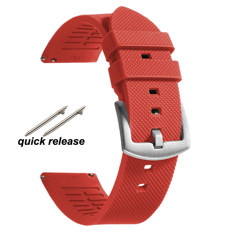 Classic Tropical  FKM Rubber Watch Strap for Seiko 20mm 22mm Watchband for Oris Wristbelt for Fossil Replaement Bracelet Belt