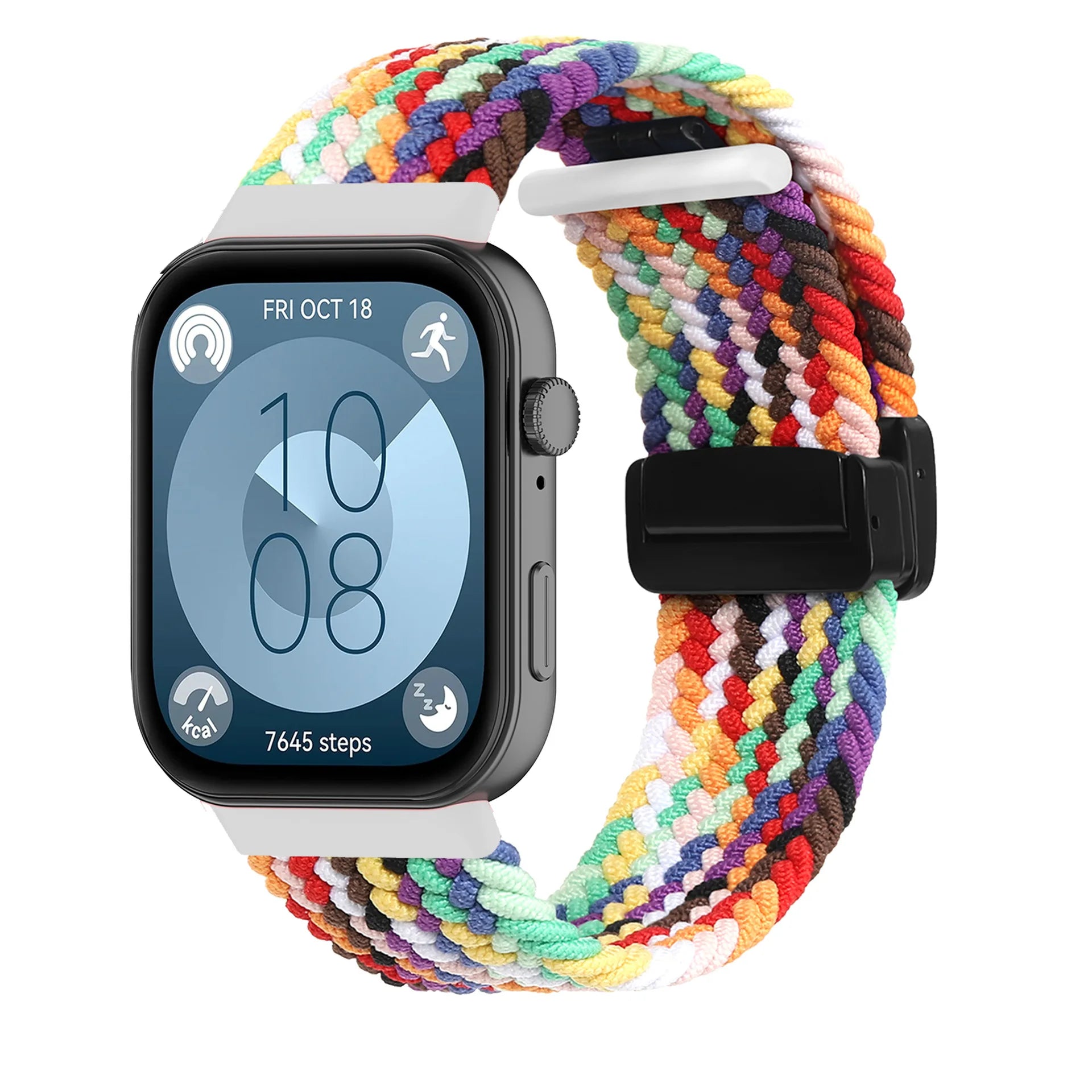 For Huawei Watch Fit 3 Band Weave Bracelet Colorful Wriestband For Huawei Fit 3 Sport Magnetic Nylon Strap Replaceable Watchband