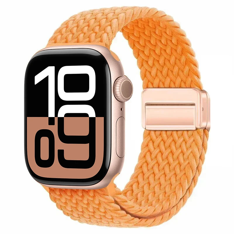 Magnetic Strap For Apple Watch Ultra 3 49mm Series 11 10 46mm 42mm Nylon Loop Band For Iwatch SE3 40mm 44mm 45mm 38/41mm Correa