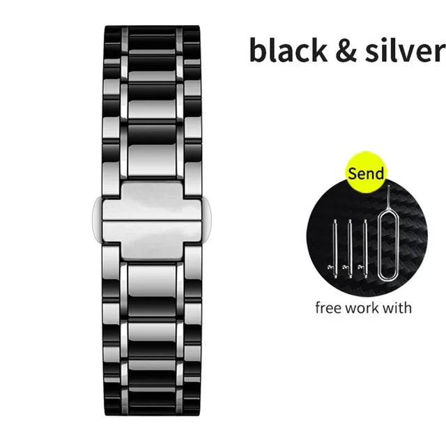 Ceramics Bracelet For Huawei Watch GT6pro 46mm GT5/6/4/3 46mm Strap 22mm Correa For CMF Watch Pro 2 3 By Nothing Watch Accessory