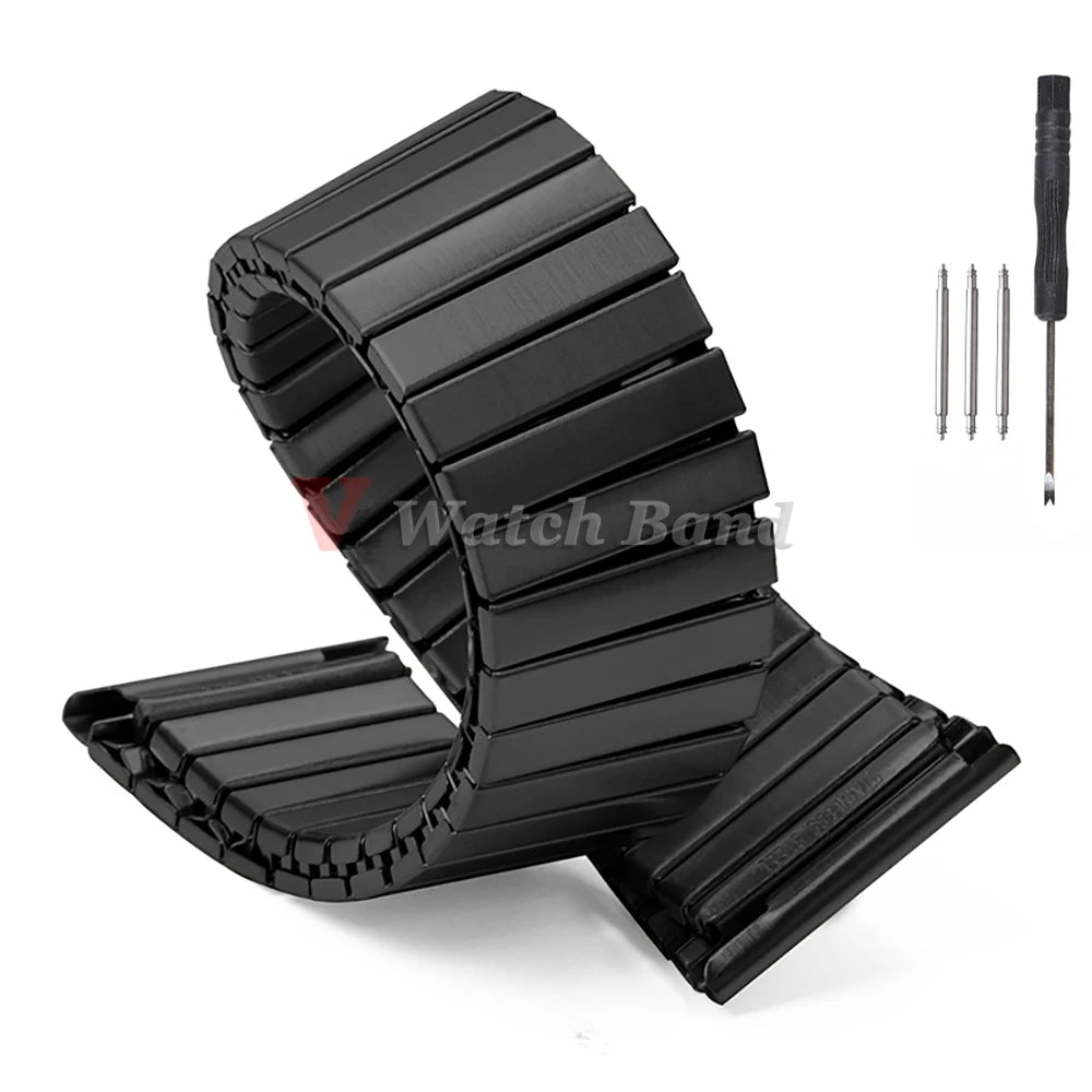 22mm Elastic Bracelet for Samsung Galaxy Flexible Metal Watch Strap Expansion Steel Wrist Band for Huawei Watch