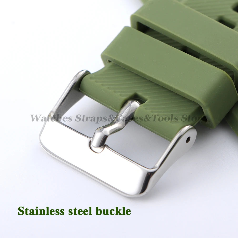 Soft Silicone Watchband Strap 18mm 19mm 20mm 21mm 22mm for Omega for Seiko Quick Release for Smartwatch Men's Universal Bracelet