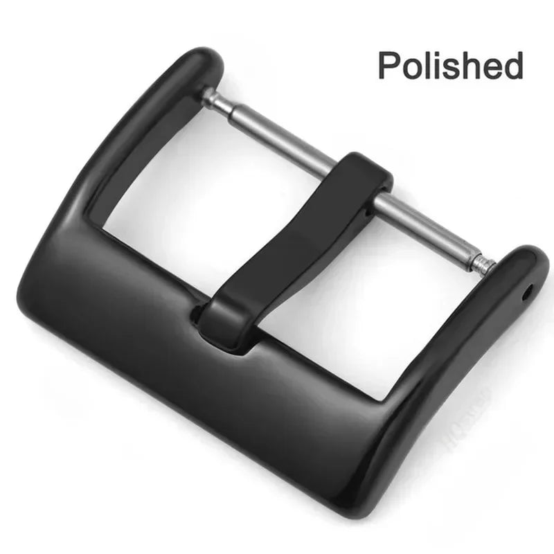 Metal Watch Buckle for Seiko Strap 20mm 22mm 24mm 16mm 18mm Solid Button for Casio Calsp Gold Steel Matte Polished Square Clasps