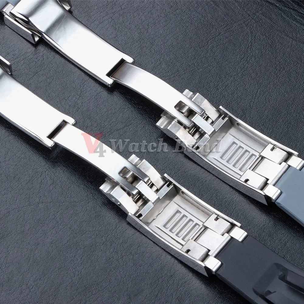 Watch Band Clasp 9x9mm for Rolex Stainless Steel Fine-tuning Pull Button Watch Buckle for DAYTONA SUBMARINER GMT Yacht-Master