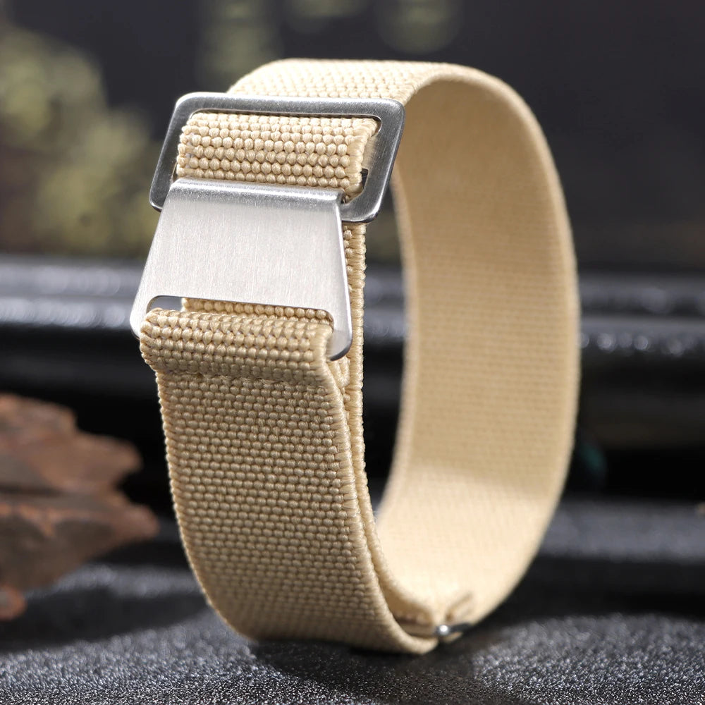 18/20/22mm Nylon Watchband for Seiko Army Military Woven Elastic Strap for French Troops Parachute Bag Universal Men Sport Band