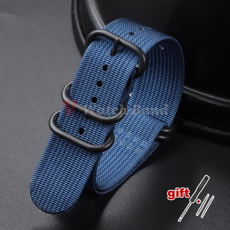 High Quality Durable Nylon Watch Band for Omega Strap for Seiko Military Casual Bands Replace Army Sport Bracelet 20mm 22mm 18mm