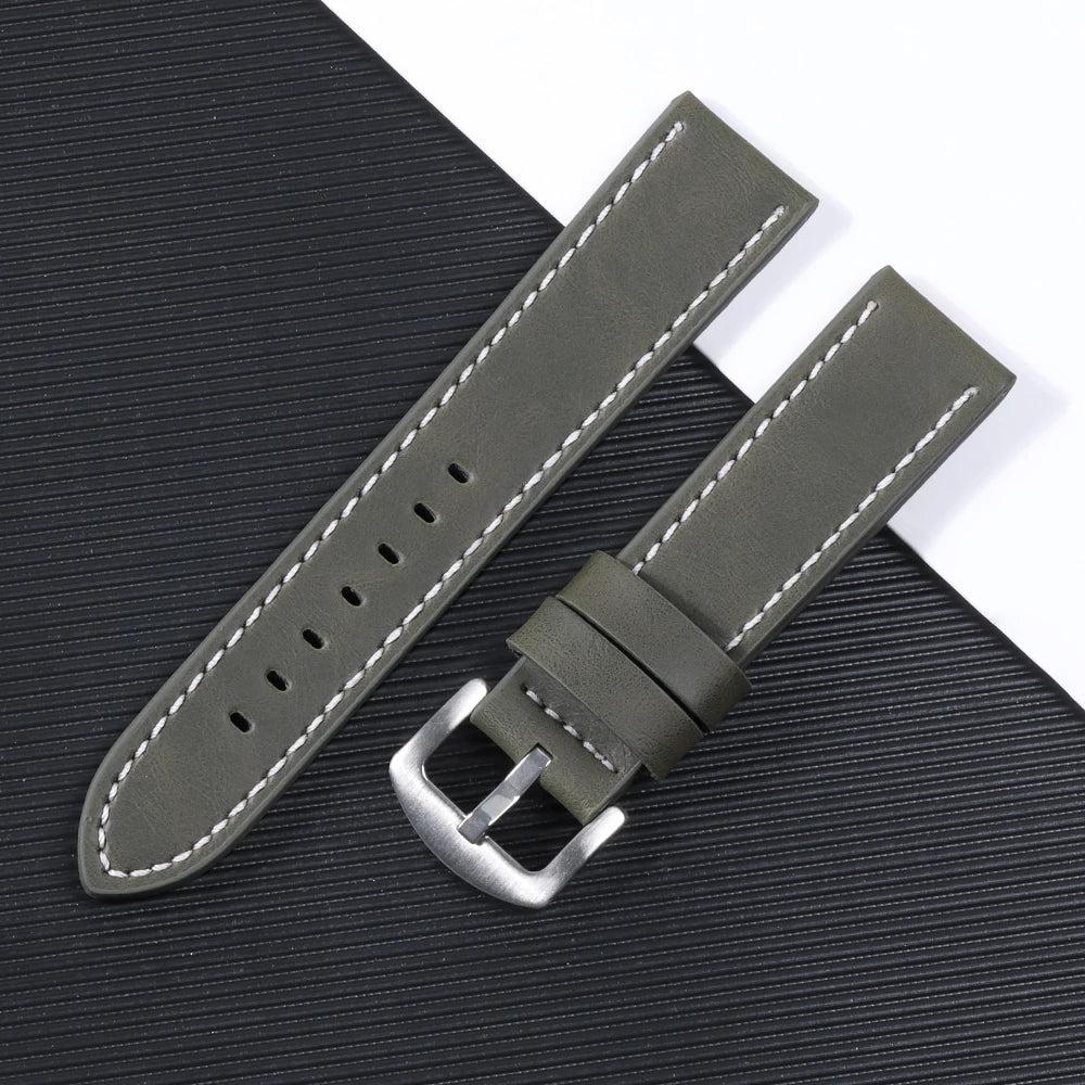 Genuine Leather Watchband for Rolex Wrist for Omega 18mm 20mm 22mm 24mm Universal Fashion Vintage Watch Band Strap