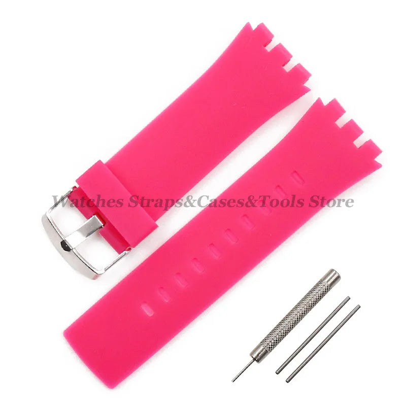 Rubber Watch Strap for SWATCH for TOUCH SURB100 SURW100 Silicone Watchbands 22mm Men Women Sports Bracelet Watch Accessories