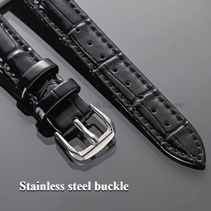 Leather Calfskin Strap Slub Pattern Watch Band 12/14/16/18/19/20/21/22mm for Seiko for Men Women Universal Watchband Accessories