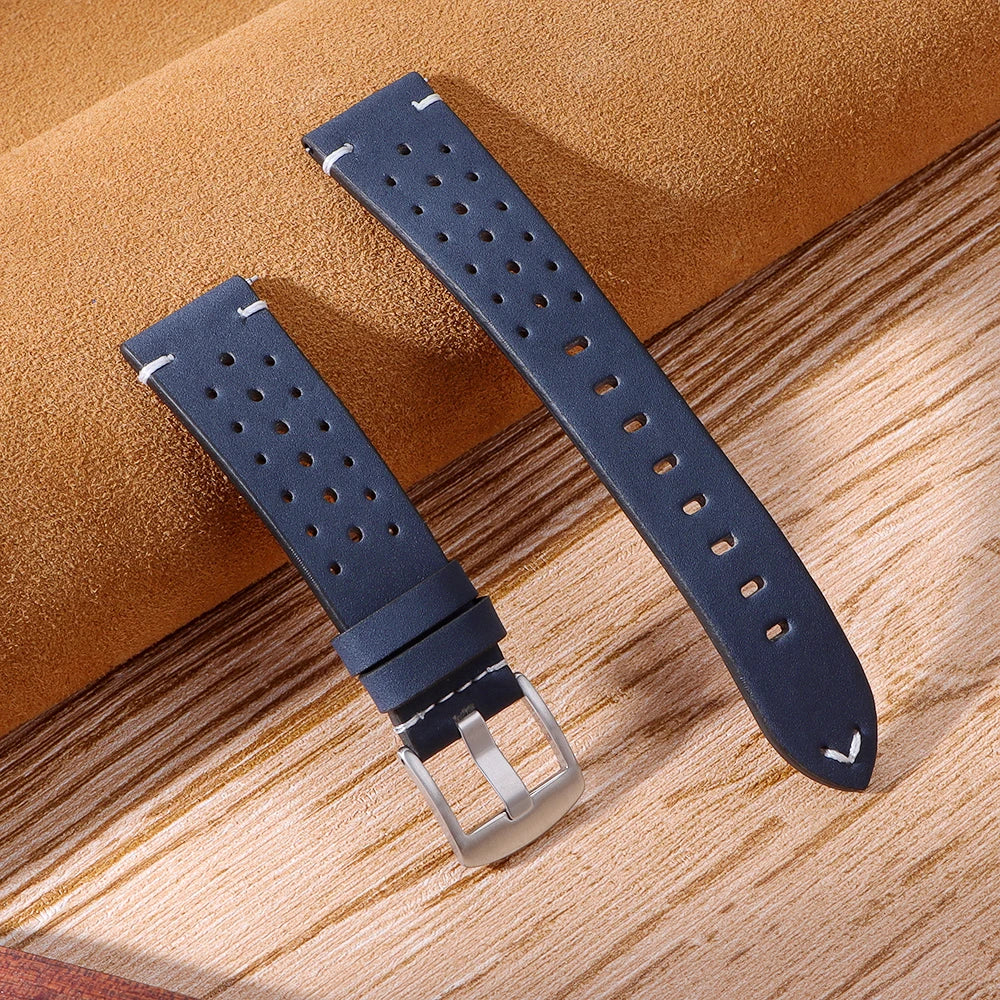 20mm 22mm Leather Strap for Samsung Galaxy Watch 7/6/5/4 40 44mm Band Vintage Bracelet for Redmi Watch 5 Lite/Active Correa Belt